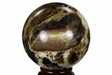 Black Opal Sphere - Madagascar #168576-1